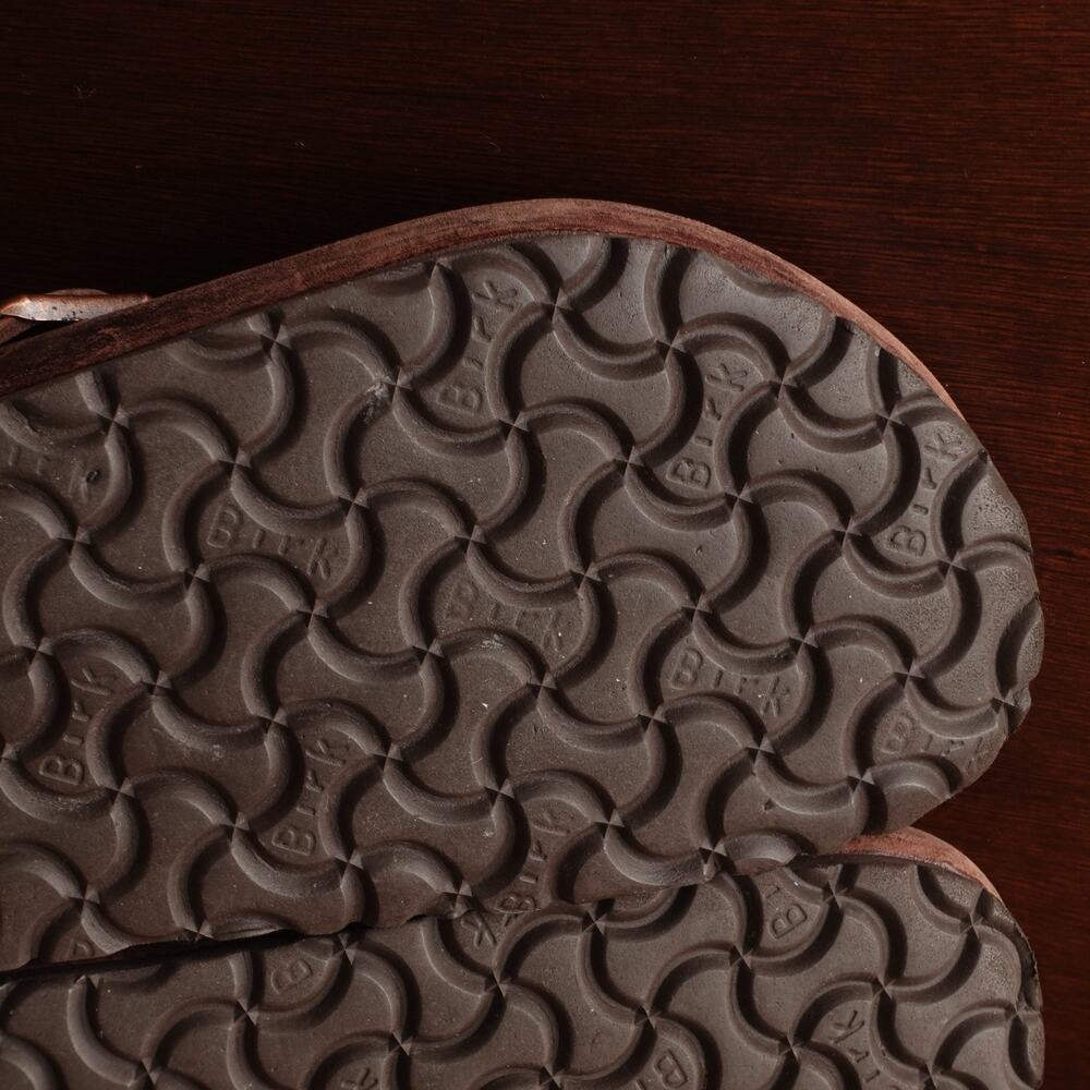 Birkenstock Brown Leather Boston Clogs with Adjustable Strap - Picture 13 of 13